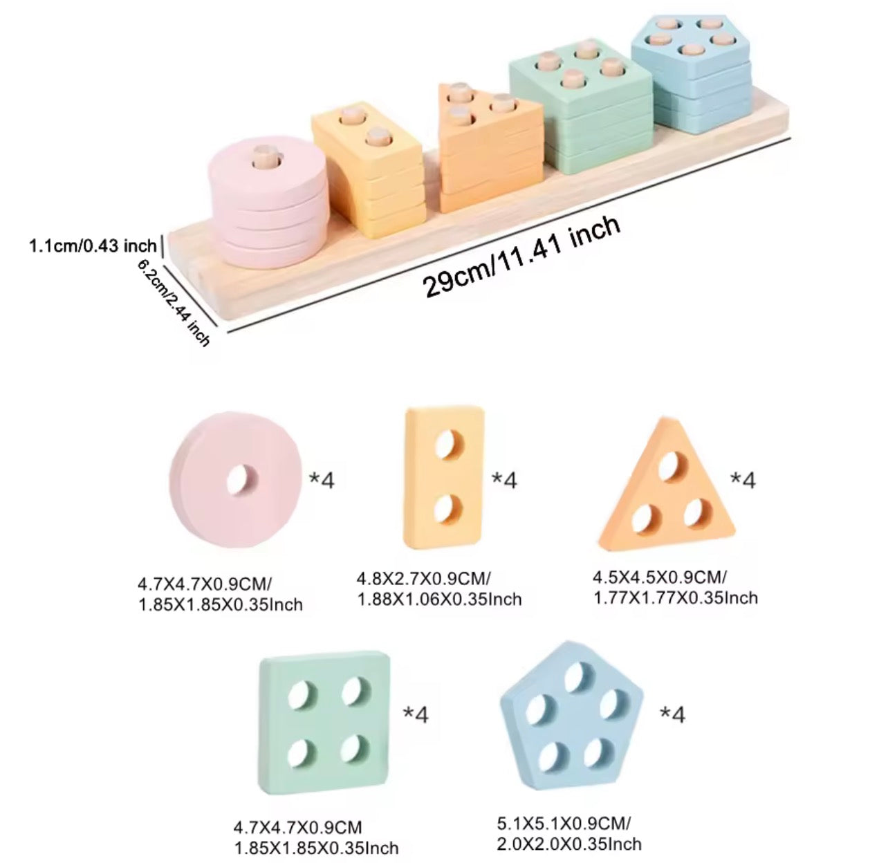 Shape & Learn Sorting Board – Builds Fine Motor Skills